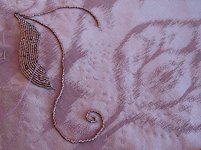 Lilacs and Lace Transfer a Beading Pattern to Fabric